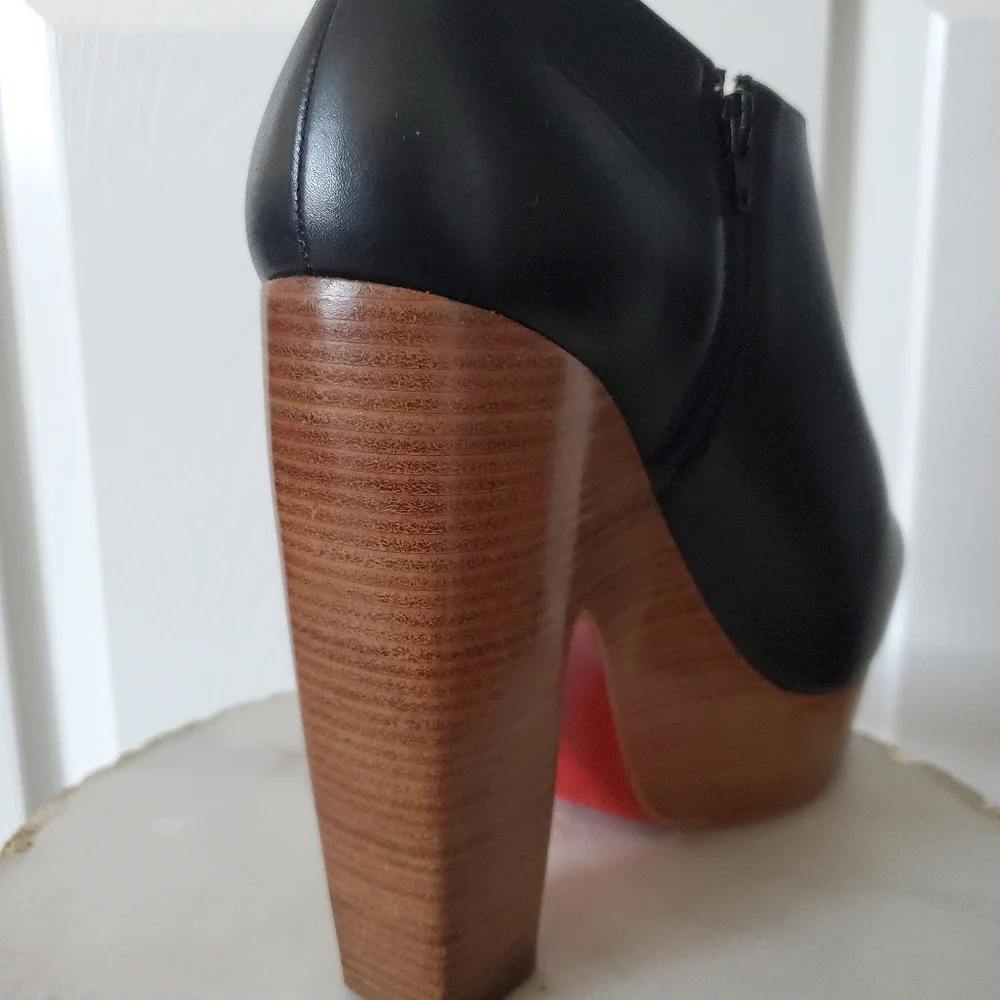 Christian Louboutin Black Leather Platforms